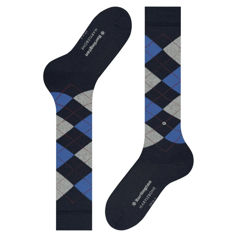 Image of Burlington Womens knee-high socks Burlington Marylebone Bleu Female 36/41