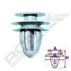 Image of ROMIX Clip, trim-/protection strip HONDA B19145 91560SP0003