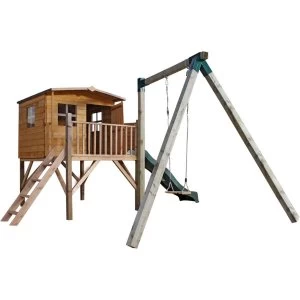 Image of Mercia Rose Tower Playhouse with Slide and Activity Centre