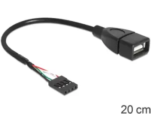 Image of DeLOCK 83291 USB cable 0.2 m USB A Black