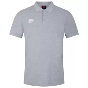 Image of Canterbury Mens Waimak Short Sleeve Pique Polo Shirt (XL) (Grey Marl)