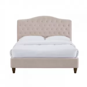 Image of Sorrento Chenille Bed Frame - Pink Pink