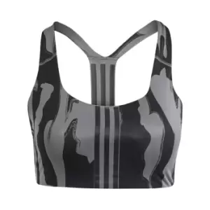 Image of adidas Thebe Magugu Training Medium-Support Bra (Plus Siz - Grey