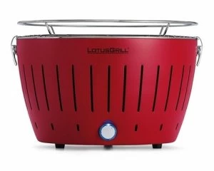 Image of LotusGrill Standard Charcoal Barbecue With Fan Grill - Blazing Red