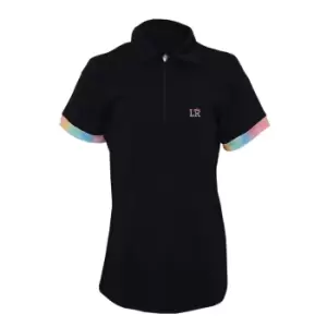 Image of Little Rider Girls Dazzling Dream Polo Shirt (9-10 Years) (Navy/Pastel)