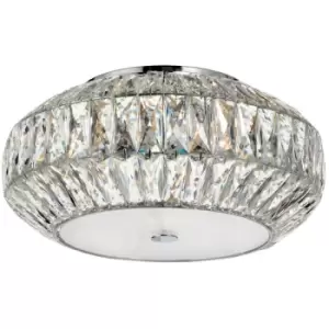Image of Merano - Clarksville 6 Light Ceiling Light Clear Crystal, White Glass G9