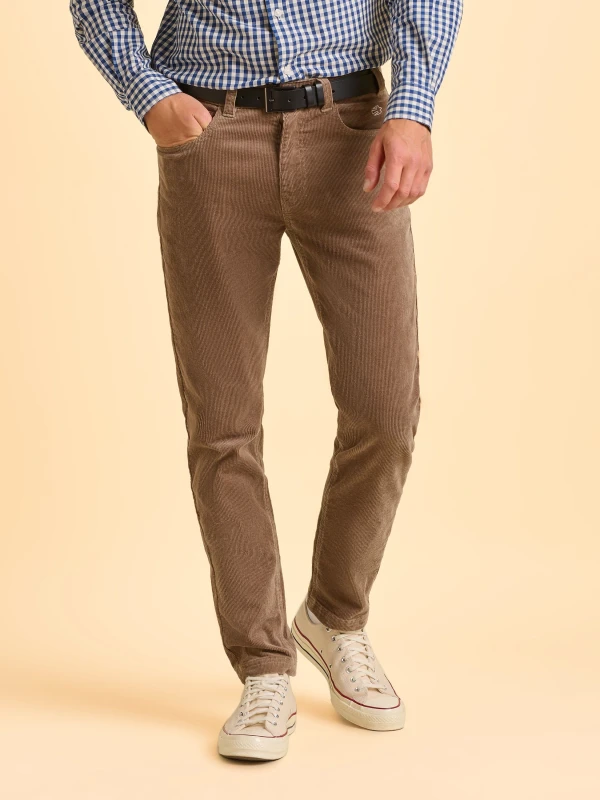 Image of Brakeburn Brakeburn Men Baycliff Corduroy Trouser in Grey Size: 32 Grey 32 Male 5052414968754