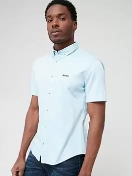Image of BOSS Biadia_r Shortsleeve Shirt, Light Blue, Size XL, Men