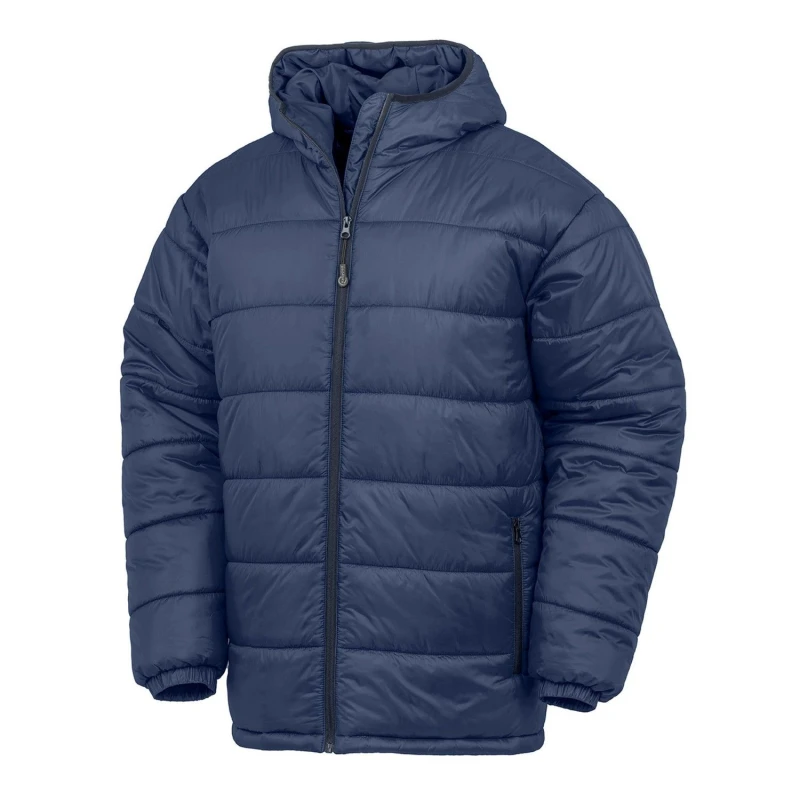 Image of Result Result Men Hooded Padded Parka in Navy Size: X-Small Navy XS Male 5063470984343