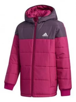 Image of Adidas Padded Zip Through Jacket - Purple