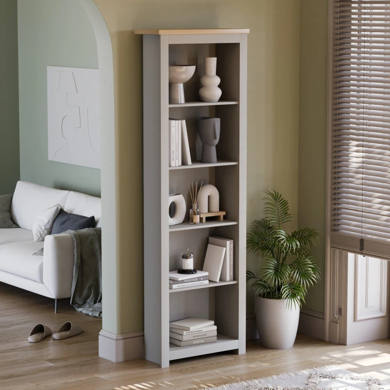 Image of Lassic Vida Designs Arlington 5 Tier Bookcase Grey unisex 5 Tier