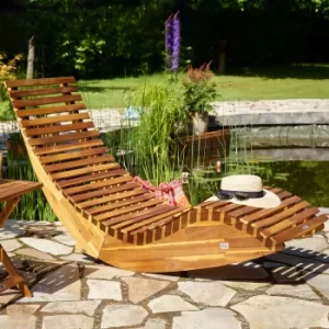 Image of Rocking Sun Lounger Acacia Wood FSC -certified