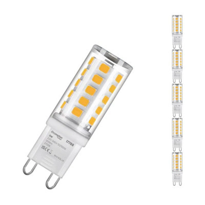 Image of Crompton Lamps LED G9 Capsule Light Bulb 3W (28W Eqv) Warm White 2700K Clear