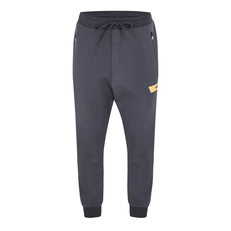 Image of Boss Mens Hadiko In Closed Hem Woven Tracksuit Joggers Dark Blue male S