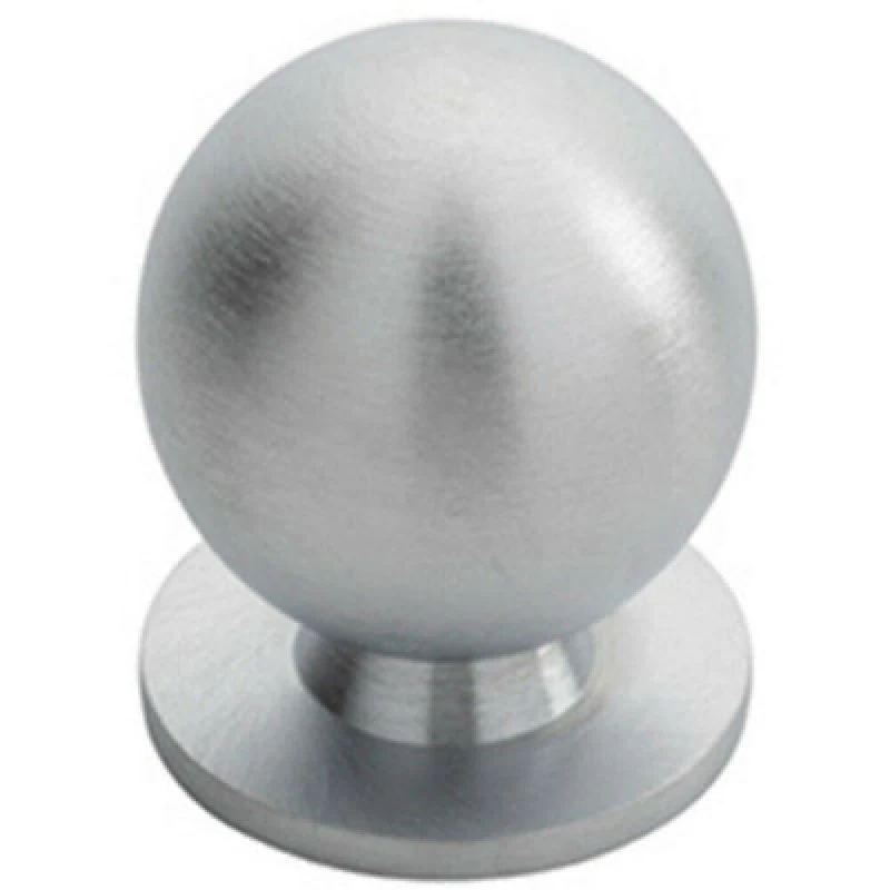Image of Loops Solid Ball Cupboard Door Knob 25mm Diameter Satin Chrome Cabinet Handle Multi unisex