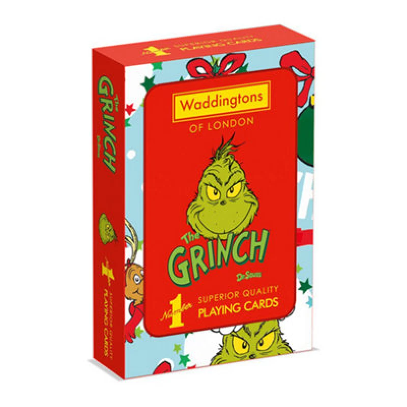 Image of Winning Moves The Grinch Waddingtons Number 1 Playing Cards - Brand New And Sealed