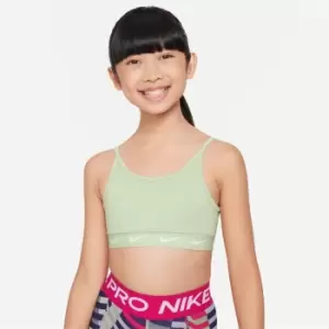 Image of Nike Dri-FIT One Big Kids (Girls') Sports Bra - Green