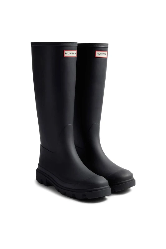 Image of Hunter Mens Downpour Tall Boot in Black Size: 11 Black Male 11