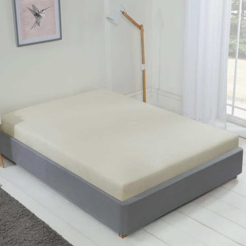 Image of Emma Barclay Egyptian Cotton Fitted Sheet 200 Thread Count Fitted Sheets Single Cream 39259869010