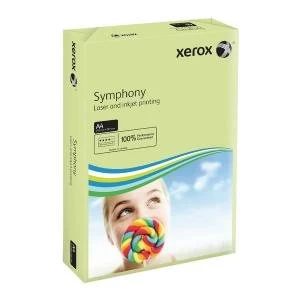 Image of Xerox Symphony A4 Pastel Green 160gsm Card Pack of 250 XX93226