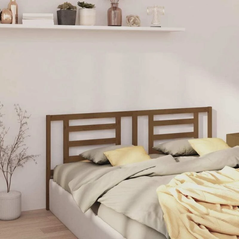Image of VIDAXL Bed Headboard Honey Brown 186x4x100cm Solid Pine Wood Vidaxl 8720287007197