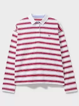 Image of Crew Clothing Heritage Stripe Rugby Top - White, Size 10, Women