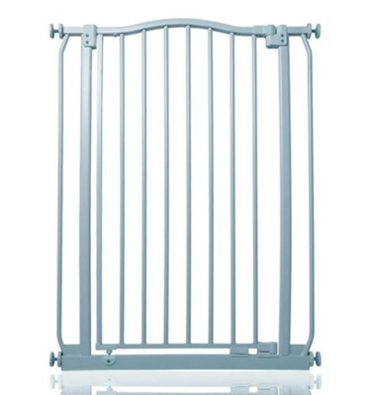 Image of Safetots Extra Tall Curved Top Safety Gate, 71Cm - 80Cm, Matt Grey, Extra Tall 100Cm In Height, Pressure Fit Stair Gate