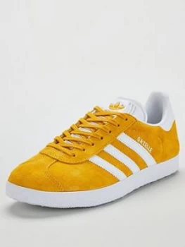 Image of adidas Originals Gazelle - Yellow/White, Yellow/White, Size 8, Men