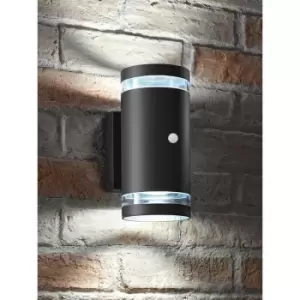 Image of Auraglow - PIR Motion Sensor Double Up & Down Outdoor Wall Security Light - Anthracite - Cool White