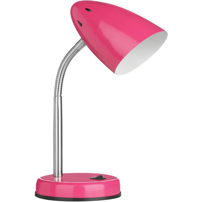 Image of Premier Housewares Maison by Premier Gloss Desk Lamp with EU Plug Pink