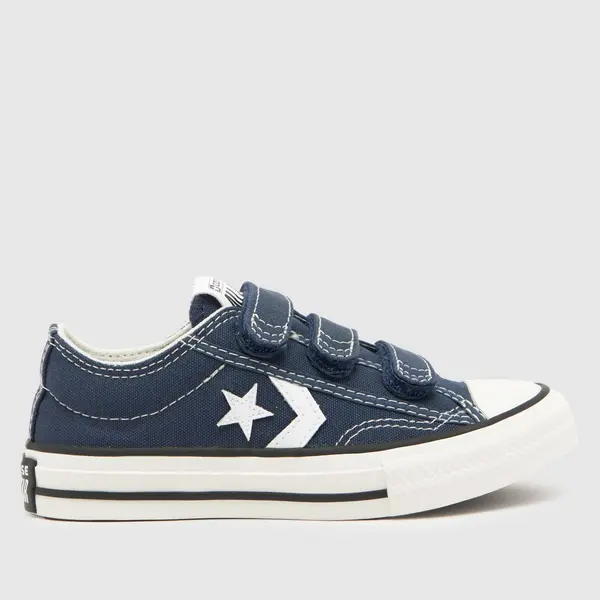 Image of Converse navy & white star player 76 v Boys Junior trainers Navy/White UK 11 (EU 28½)
