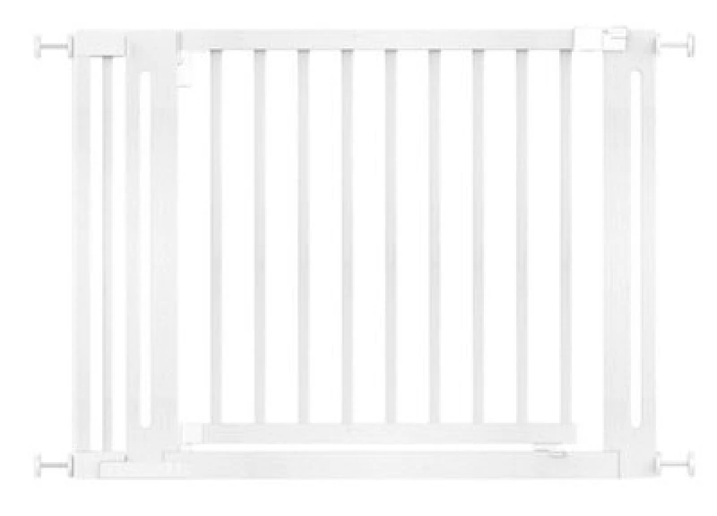 Image of Safetots Wooden Elegance Gate, White, 105Cm - 113Cm, Pressure Fit Safety Gate, 73Cm Extra Wide Doorway, Easy Installation