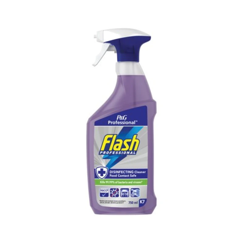 Image of Flash Professional Disinfecting Cleaning Spray for Food Surfaces 750ml (6 pack)