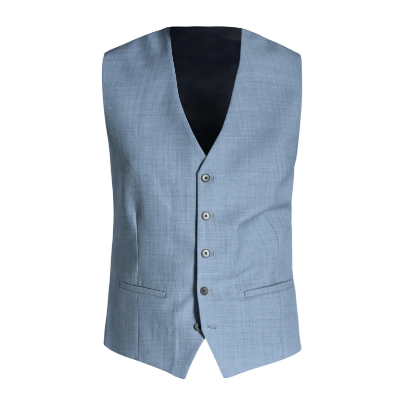 Image of Ted Baker Mens Orion Slim Fit Waistcoat Soft Blue male 40 (50)