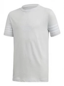 Image of Adidas Originals Childrens Outline Tee - Light Blue