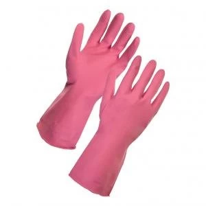 Image of Supertouch Medium Household Latex Gloves Pink 13352