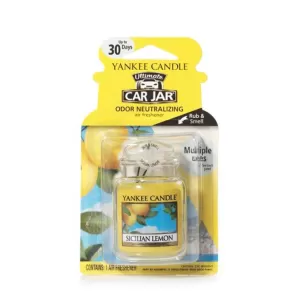Image of Sicillian Lemon (Pack Of 6) Yankee Candle Ultimate Car Jar Air Freshener