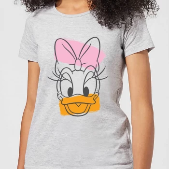 Image of Disney Mickey Mouse Daisy Duck Head Womens T-Shirt - Grey - M