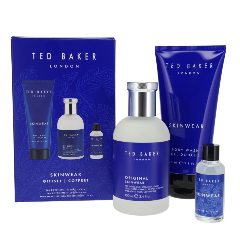 Image of Ted Baker Original Skinwear Gift Set 100ml Eau de Toilette + 15ml Eau de Toilette + 150ml Body Wash