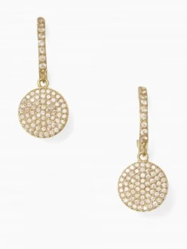 Image of Kate Spade New York Wbrue063 shine on pave drop earrings Silver