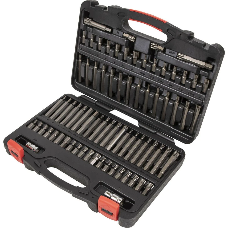 Image of Loops 74pc TRX-Star SECURITY / Hex / Spline / Ribe Socket Bit Set 3/8" & 1/2" Sq Drive Multi
