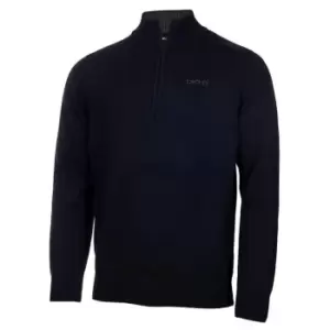 Image of DKNY Golf Chunky Knit Half Zip Top Mens - Blue