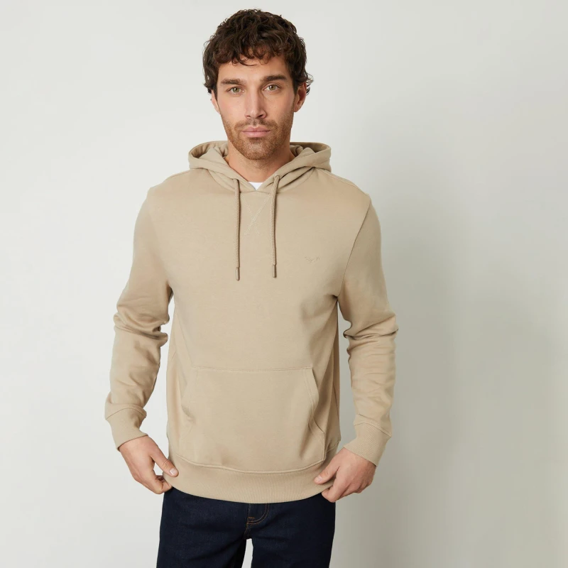 Image of Threadbare Cotton Blend 'Clementine' Hoodie Stone