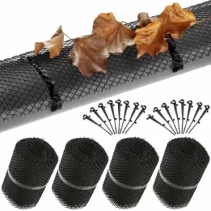 Image of 4x Roof-Gutter Guard Protection Grid Mesh Leaves Rain Drain-Off Marten Stop Net