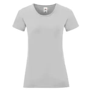 Image of Fruit Of The Loom Womens/Ladies Iconic T-Shirt (L) (Zinc)