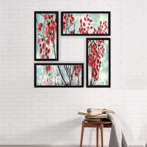 Image of SET_050 Multicolor Decorative Framed Painting (4 Pieces)