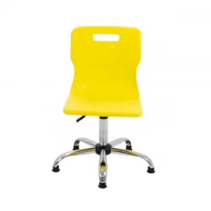 Image of TC Office Titan Swivel Senior Chair with Glides 435-525mm, Yellow