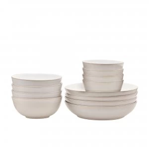 Image of Denby Natural Canvas 12 Piece Bowl Boxed Set
