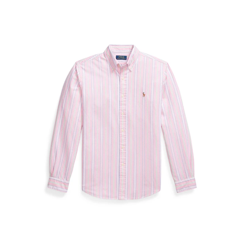 Image of Polo Ralph Lauren Multi-coloured Striped Poplin Shirt Pink/White male S