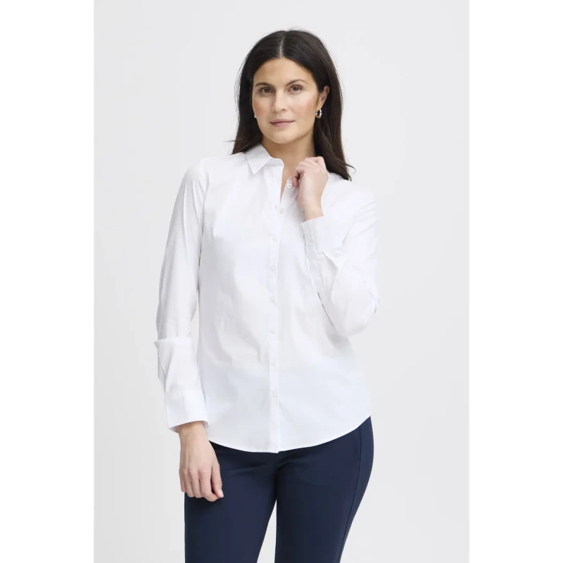 Image of fransa Womens long sleeve shirt fransa Zashirt Blanc Female M